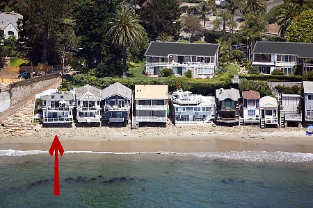 Montecito house rental - Casita La Concha on Left, Miramar Beach