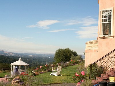 Santa Rosa villa rental - view from terraced lawn