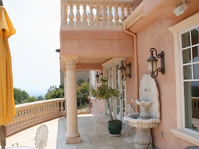 Santa Rosa villa rental - main round balcony, one of 4