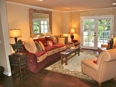 One aspect of our spacious living room. Great for entertaining!