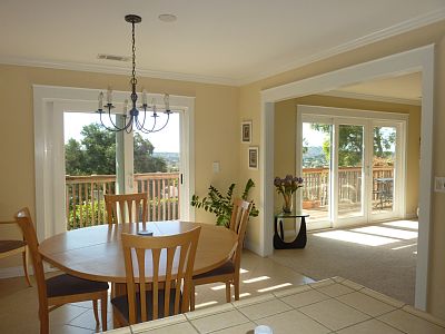 Dining Area and Living Room leading out to deck